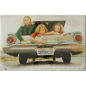 NEW Vintage 1998 Hanson 011 Drive My Car Poster 90s Band Taylor Isaac Zac Sealed